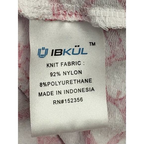 Ibkul Pink Patterned Short Sleeve Mock Golf Shirt Size Small 1/4 Zip - Picture 6 of 7